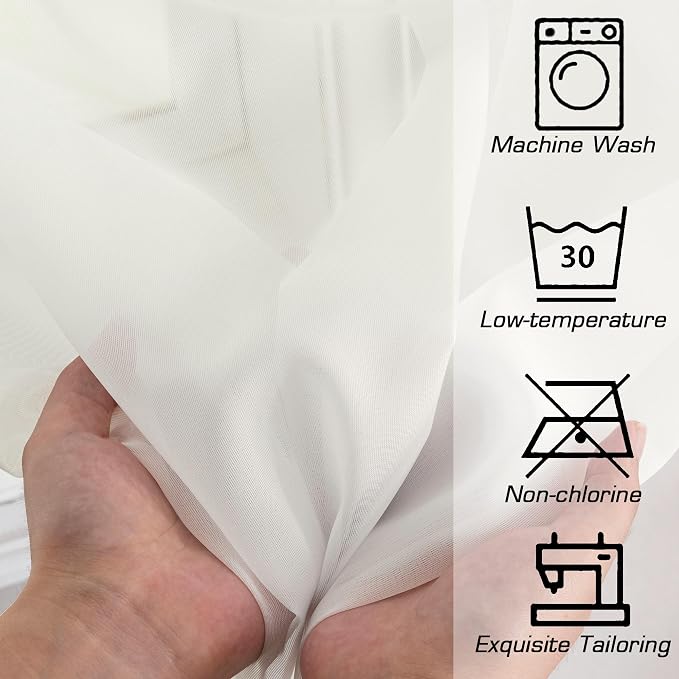 Simplebrand Ivory Tier Curtains - Image 7