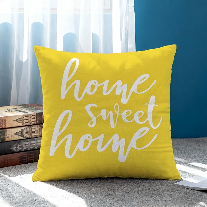 Hexagram Yellow Geometric Pillow Covers 18x18 Set of 4, Decorative Outdoor - Image 2