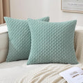 MIULEE Pack of 2 Decorative Throw Pillow Covers 18x18 Inch Soft Boho Striped by MIULEE