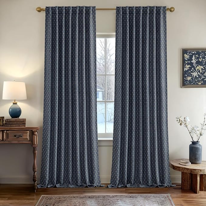 MIULEE Decorative Back Tab Linen Curtains - Image 2