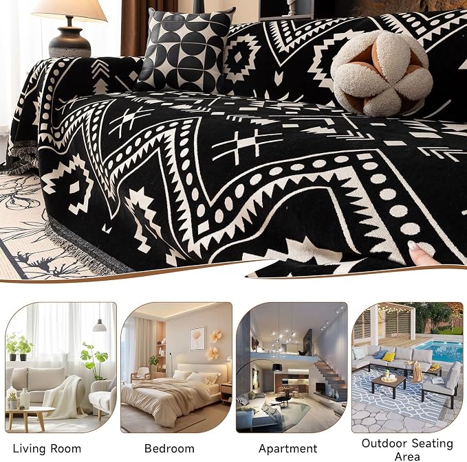 VClife Bohemian Southwestern Pattern Sofa Cover Non Slip Washable Couch Cover - Image 5