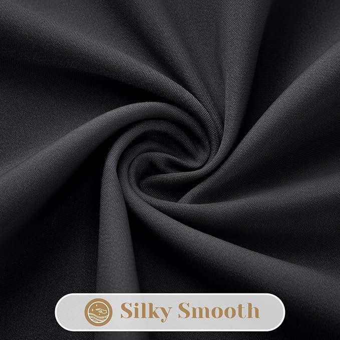 HOMEIDEAS Halloween Non-See-Through Black Privacy Sheer Curtains, 52 X 45 - Image 7