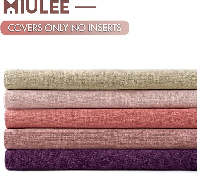 MIULEE Coral Red Couch Pillow Covers 18x18 Inch - Image 6