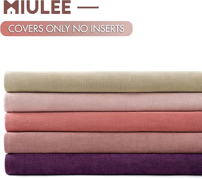 MIULEE Plum Purple Couch Pillow Covers 18x18 Inch - Image 6