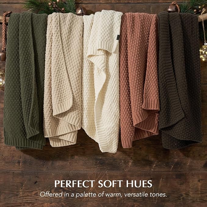 EVERGRACEHOME Chunky Chenille Knit Throw Blanket - Image 5