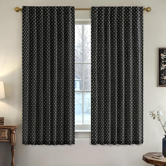 MIULEE Decorative Back Tab Linen Curtains - Image 2