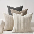Topfinel 4 Packs Natural Decorative Throw Pillows Covers 24x24 Inch by Topfinel
