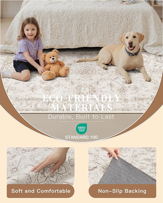 Madane Runner Rug 2x10 for Hallway, Kitchen Non-Slip Runner Rug - Image 5