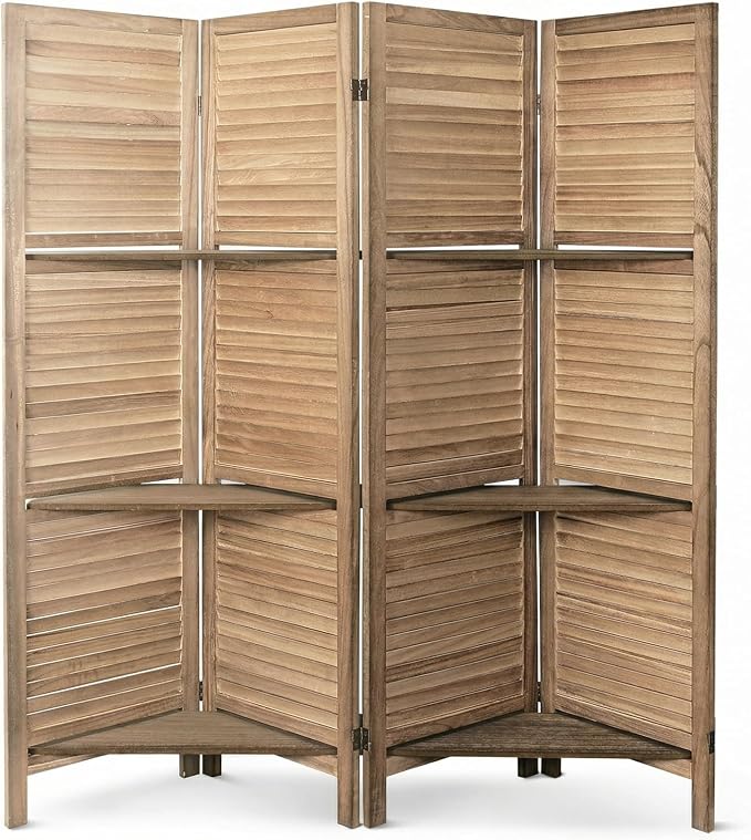 Bluecat 4 Panel Folding Room Divider by Unknown
