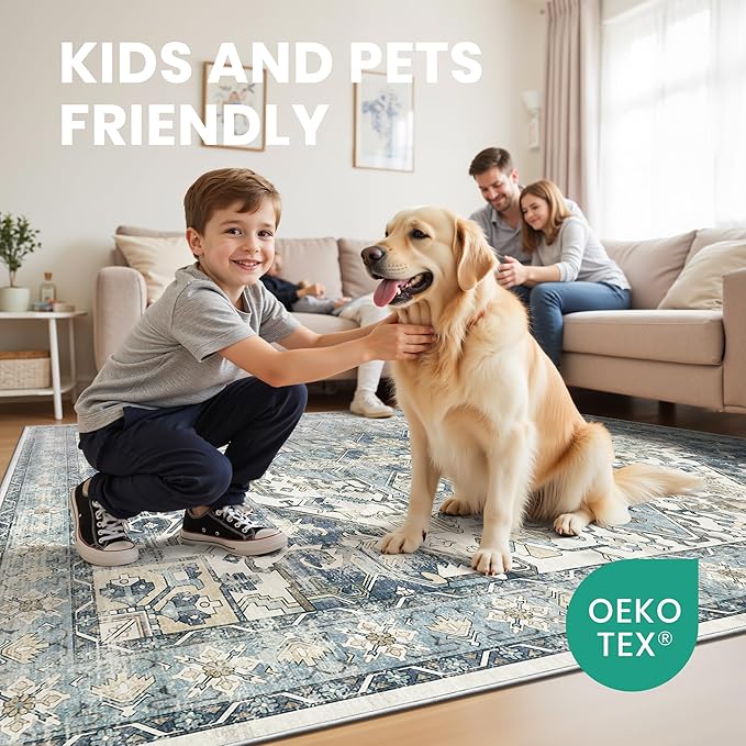 zesthome 5x7 Washable Rug-Stain Resistant Area Rugs - Image 7