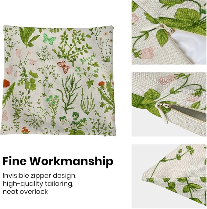AEIOAE Summer Pillow Covers 18x18 Inch Set of 2, Seasonal Floral Outdoor - Image 6