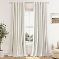 Guken Cream 100% Blackout Curtains 144 Inch Length 2 Panels Set by Guken