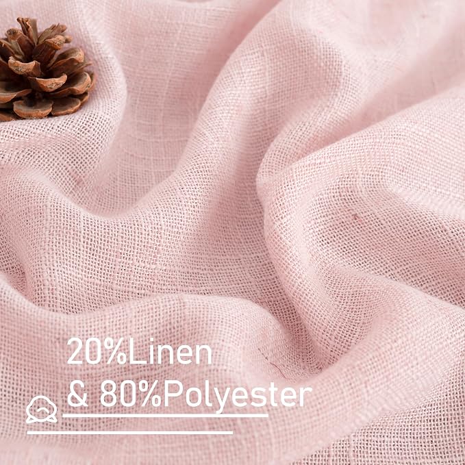 LAMIT Sheer Linen Curtains 63 Inch - Image 2