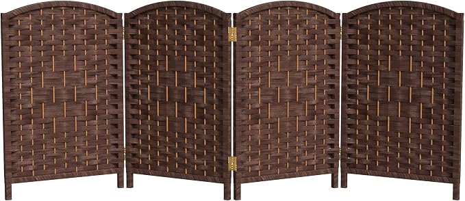 Red Lantern 2 ft. Short Diamond Weave Fiber Folding Screen by RedLantern