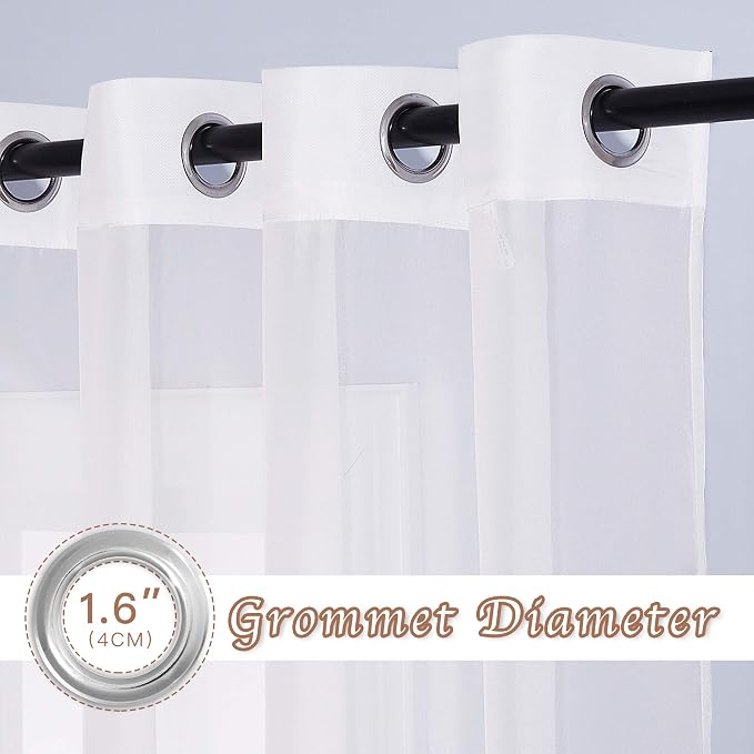 NICETOWN Sheer Window Curtains 96" Long - Image 2