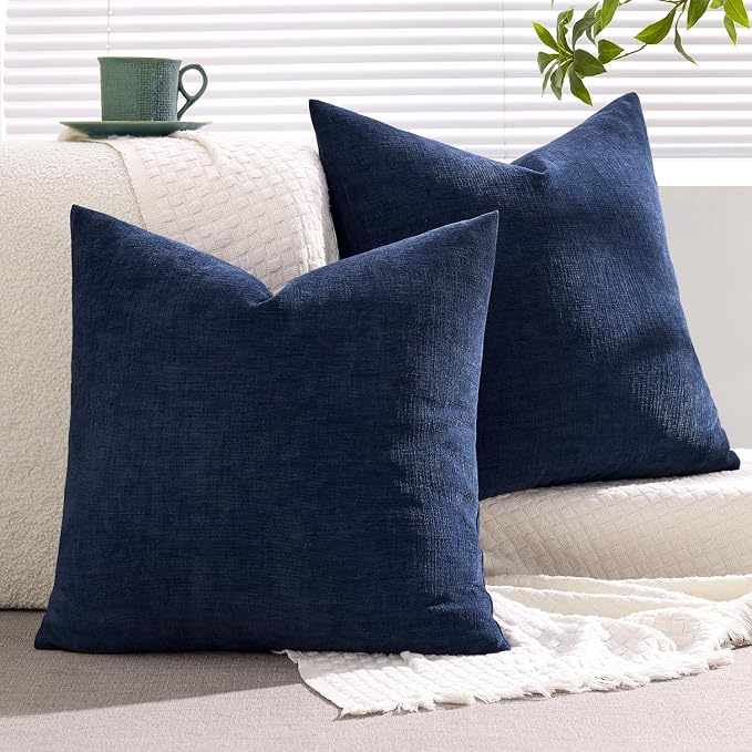 MIULEE Navy Couch Pillow Covers 20x20 Inch - Image 8