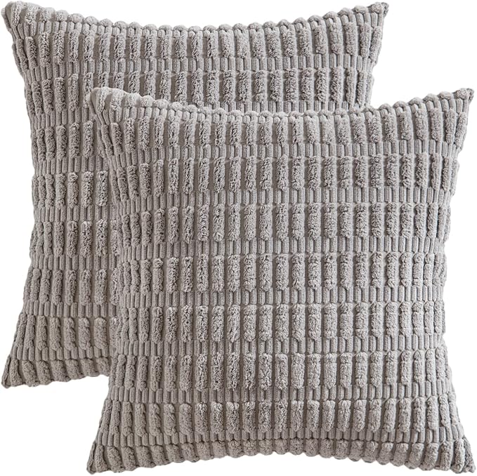 MIULEE Pack of 2 Corduroy Decorative Throw Pillow Covers 20x20 Inch Soft Boho - Image 6