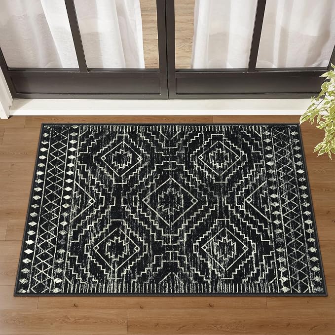 Wonnitar Moroccan Bathroom Rug, Washable 2x3 Small Bath Mat, Boho Tribal Soft by Wonnitar