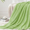 BEDELITE Fleece Blanket Twin Size – 3D Ribbed Jacquard Soft and Warm Decorative by BEDELITE
