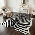 BENRON Premium Zebra Rugs for Living Room Bedroom, Non-Slip Throw Rug for Home by BENRON