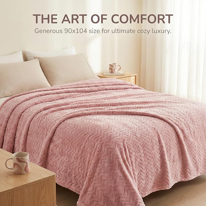 Exclusivo Mezcla Twin Blanket for Bed, Cozy Lightweight Fleece Blankets for All - Image 2