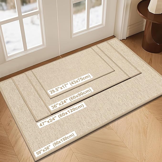 LEKEEPGO Door Mat 36"x59", Non Slip Door Mat Indoor Entrance, Rubber Backing - Image 2