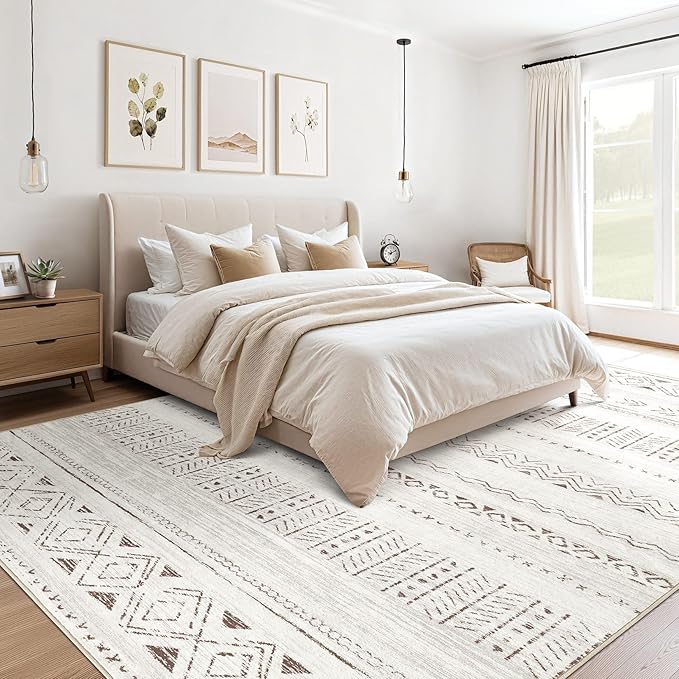 cotiled 5x7 Area Rug Living Room: Washable Boho Rugs - Image 4