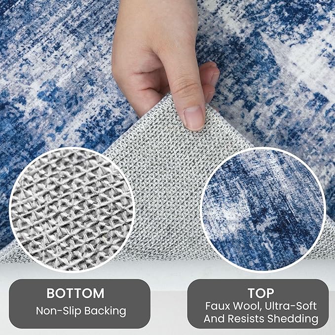 IOHOUZE Abstract Runner Rug 2x6 Ft Washable Runners - Image 4