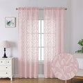 Lecloud Leia Blush Pink Sheer Curtains 90 Inches Long 2 Panels Set, Breathable by Lecloud