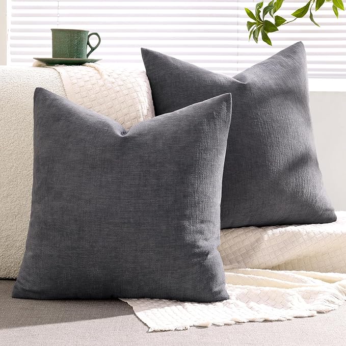 MIULEE Grey Couch Pillow Covers 18x18 Inch - Image 8