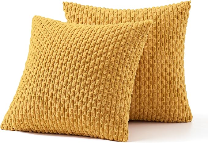 MIULEE Pack of 2 Decorative Throw Pillow Covers 16x16 Inch Soft Boho Striped - Image 6