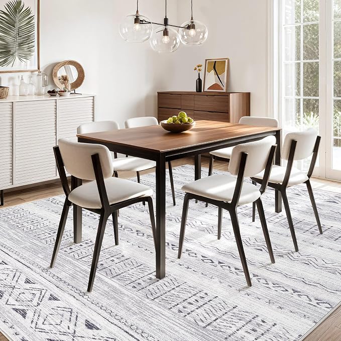 cotiled 10x12 Area Rug Living Room: Washable Boho Rugs - Image 8