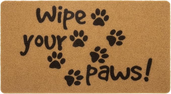 FGSS Wipe-Your-Paws Natural-Coir-Doormat Non-Slip Front-Door-Welcome-Mat by FGSS