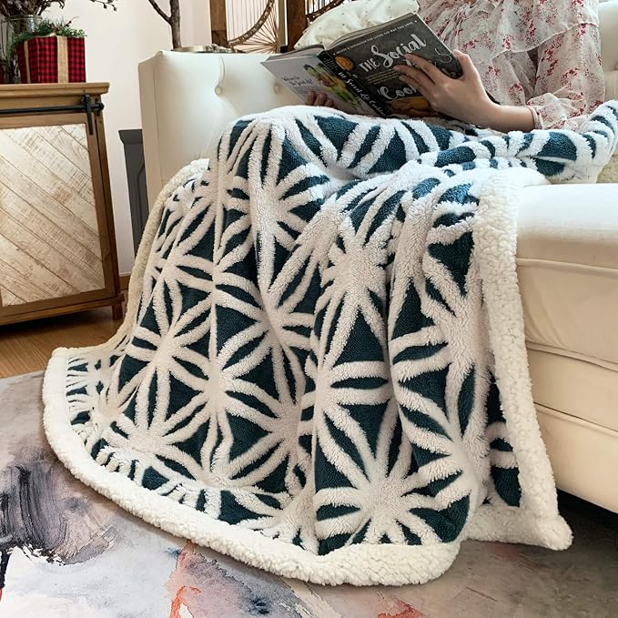 LOMAO Sherpa Fleece Blanket Fuzzy Soft Throw Blanket Dual Sided Blanket - Image 7