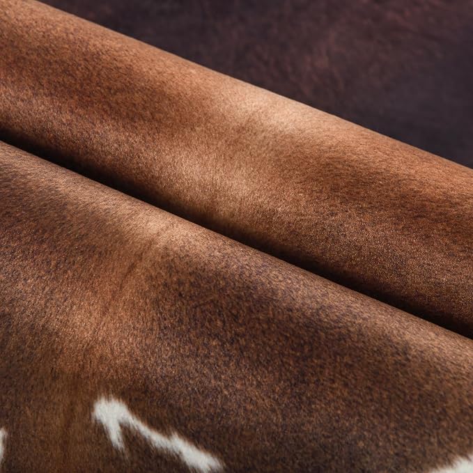 Easycozy Faux Cowhide Cow Print Rug: 3 x 4 Western Decor Faux Cowhide, - Image 4