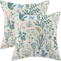 AEIOAE Spring Pillow Covers 24x24 Inch Set of 2, Seasonal Floral Outdoor by AEIOAE