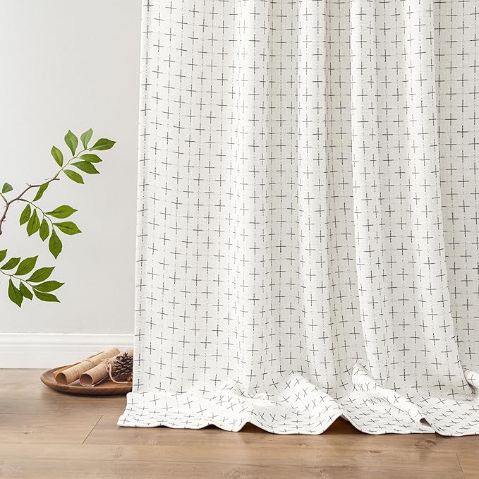 MIULEE Decorative Back Tab Linen Curtains - Image 6