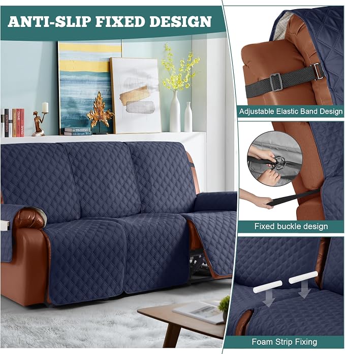 Ruaozz Waterproof Recliner Couch Covers, Sofa Slipcovers Washable 1-Piece - Image 6