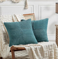 Fancy Homi 2 Packs Teal Big Decorative Throw Pillow Covers 24x24 Inch by Fancy+Homi