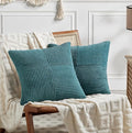Fancy Homi 2 Packs Teal Decorative Throw Pillow Covers 20x20 Inch by Fancy+Homi