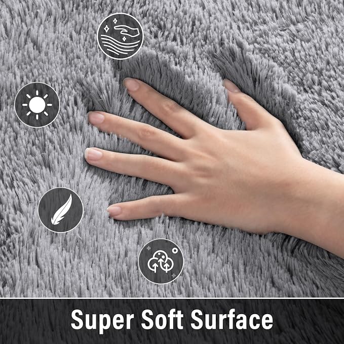 Merelax Soft Modern Indoor Large Shaggy Rug - Image 3