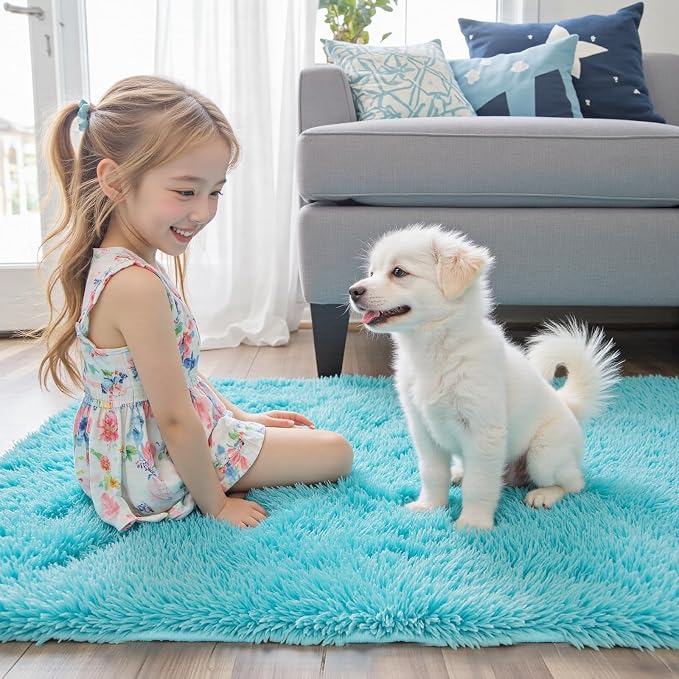 Rugs for Living Room 5x8, Alfombras para Salas Shag Large Plush Soft Area Rug - Image 3