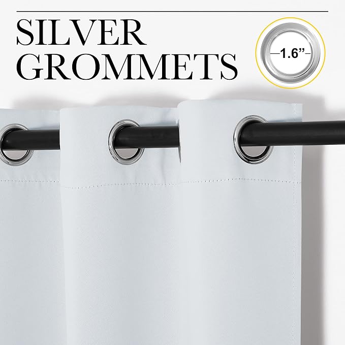 NICETOWN Bedroom Blackout Curtains Panels, 1 Pair, 52 inches by 92 Inch - Image 2