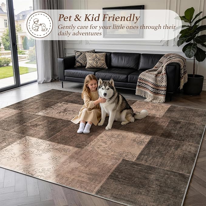 LIANLAM 8x10 Washable Area Rugs - Image 8
