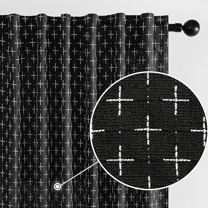 MIULEE Decorative Back Tab Linen Curtains by MIULEE