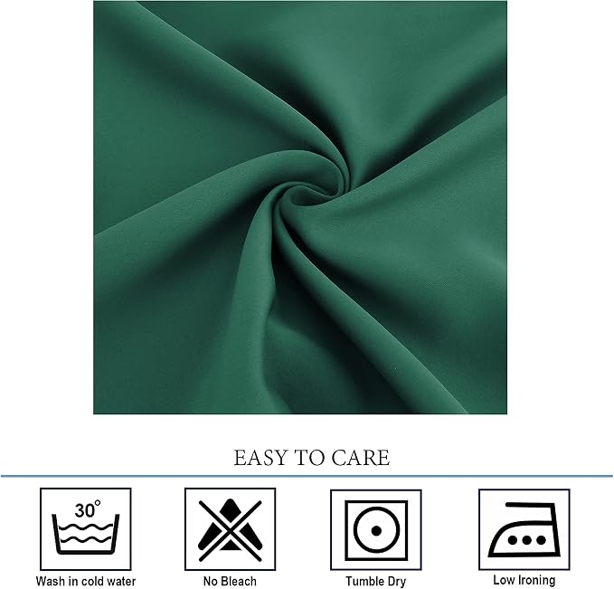 Diraysid Green Grommet Blackout Curtains - Image 4