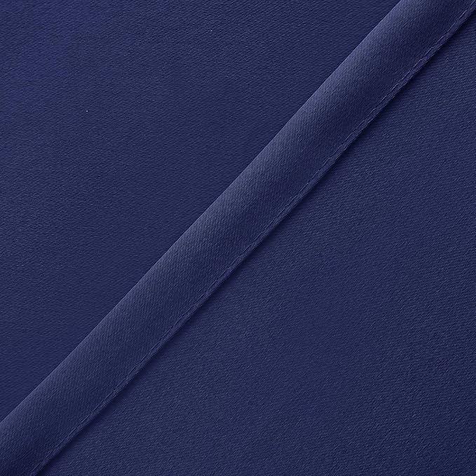 Hiasan Navy Blue Valance Curtains Blackout Thermal Insulated Rod Pocket Window - Image 4
