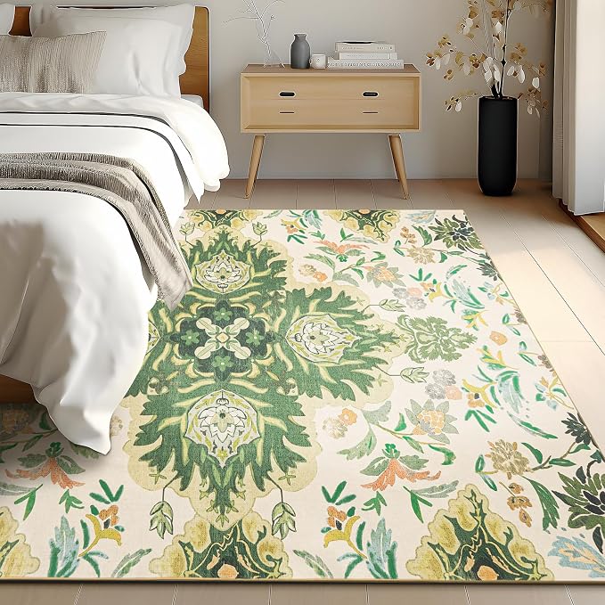 Phantoscope Washable Area Rug 5'x7' Non-Slip, Vintage Boho Rugs - Image 7