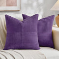 Fancy Homi 2 Packs Purple Decorative Throw Pillow Covers 18x18 Inch by Fancy+Homi