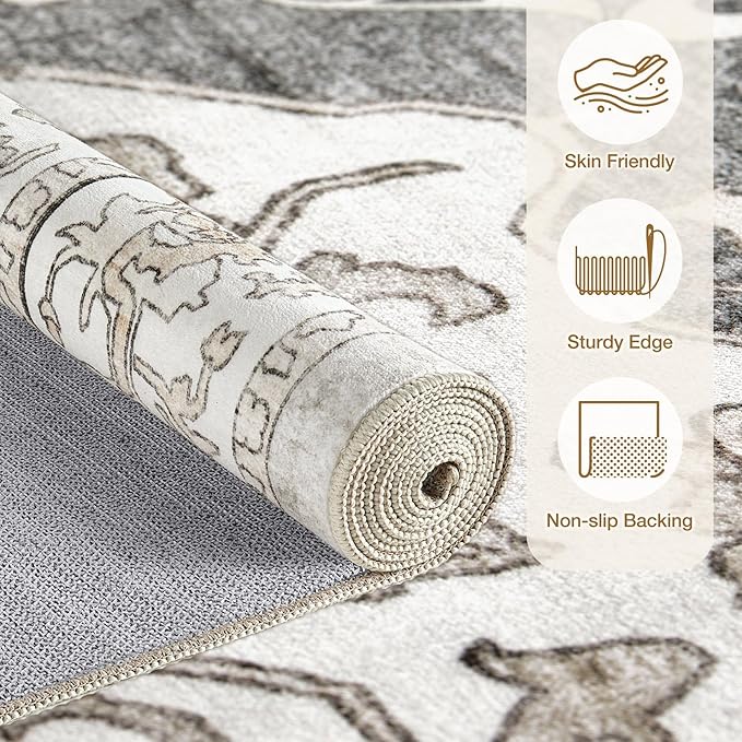 cotiled 5x8 Area Rugs Large Washable Rugs - Image 2
